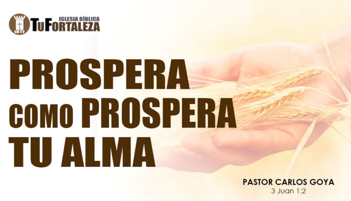 PROSPERA COMO PROSPERA TU ALMA (3 Juan 1:2) | Pastor Carlos Goya